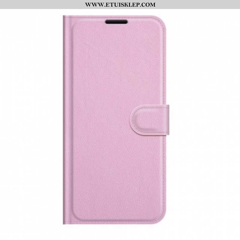 Etui Folio do Oppo Reno 6 5G Klasyczna Sztuczna Skóra Liczi